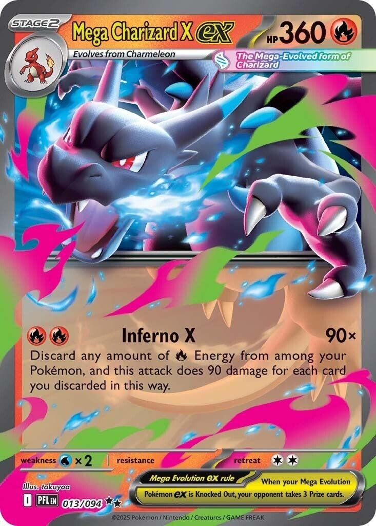 Mega Charizard X ex (013/094) (PFL) — Smoke and Mirrors Hobby