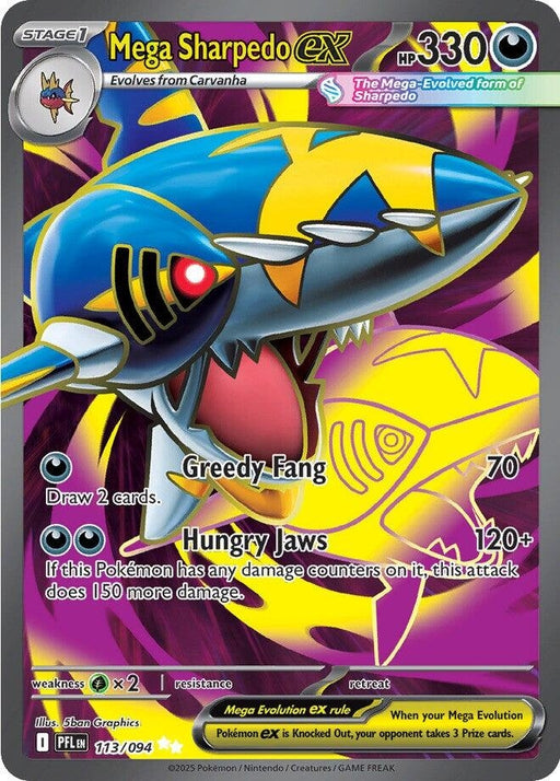 Image for Mega Sharpedo ex (113/094) (PFL) - Pokemon