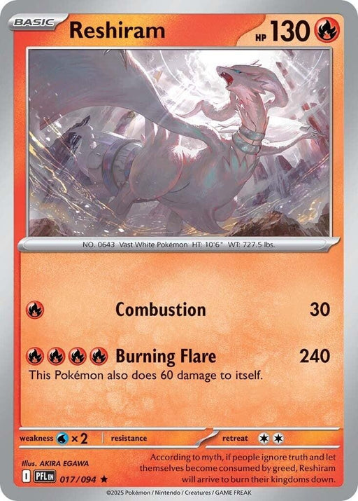 Image for Reshiram (017/094) (PFL) - Pokemon