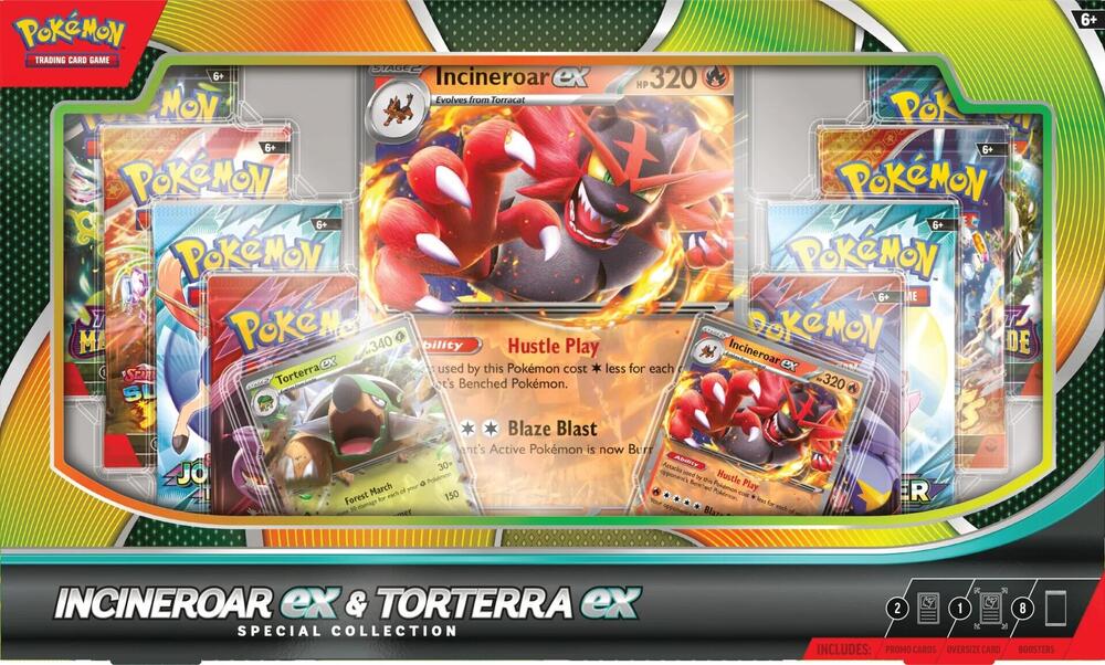 Pokémon TCG: Incineroar ex & Torterra ex Special Collection (Limit 1)