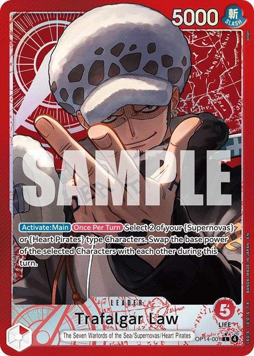Trafalgar Law - OP14-001 (Alternate Art) (OP14-001) (OP14)
