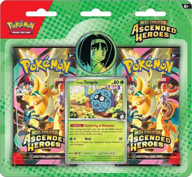 Pokémon TCG: Mega Evolution: Ascended Heroes - 2-Pack Blister (Erika) (Limit 1)