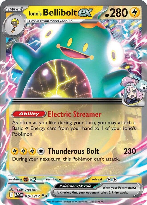 Iono's Bellibolt ex (070/217) (ASC)