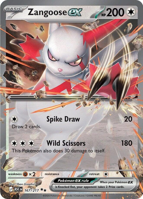 Zangoose ex (167/217) (ASC)