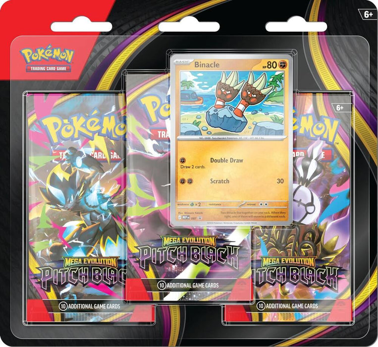 Pokémon TCG: Mega Evolution: Pitch Black - 3-Pack Blister (Binacle) (Limit 1)
