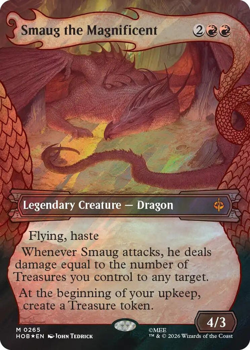 Smaug the Magnificent (Showcase) (Surge Foil) (265) (HOB)