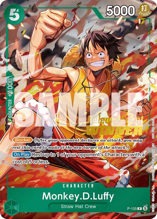 Monkey.D.Luffy (OP16 Release Event Winner) (P-135) (OP-PR)