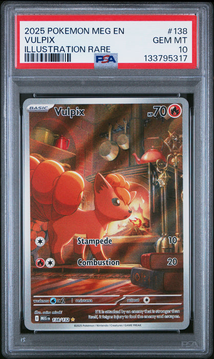 VULPIX ILLUSTRATION RARE 2025 POKEMON MEG EN-MEGA EVOLUTION PSA GEM MT 10