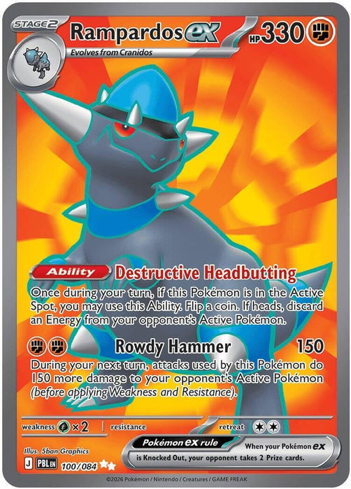 Rampardos ex (100/084) (ME05)