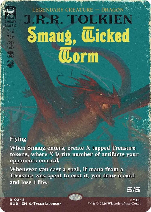 Smaug, Wicked Worm (Borderless) (245) (HOB)