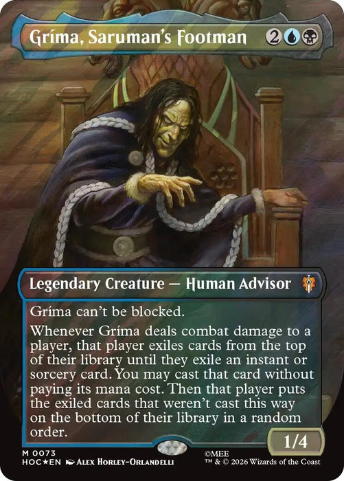 Grima, Saruman's Footman (Borderless) (Surge Foil) (73) (HOC)