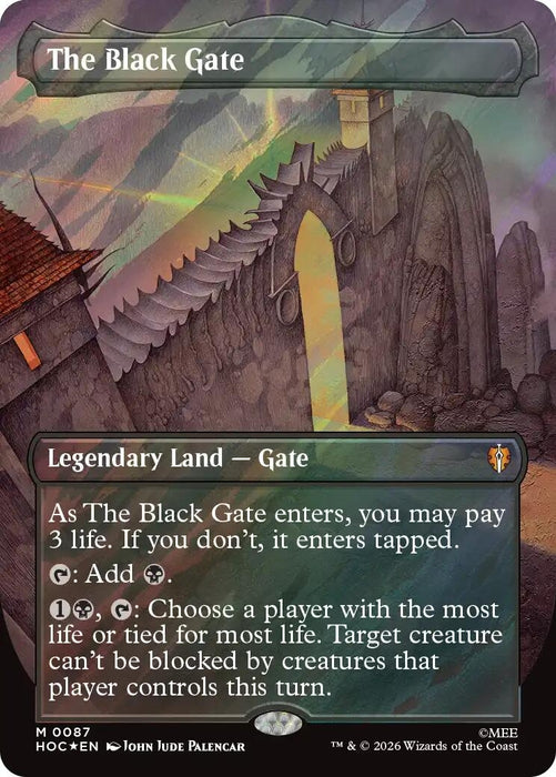 The Black Gate (Borderless) (Surge Foil) (87) (HOC)