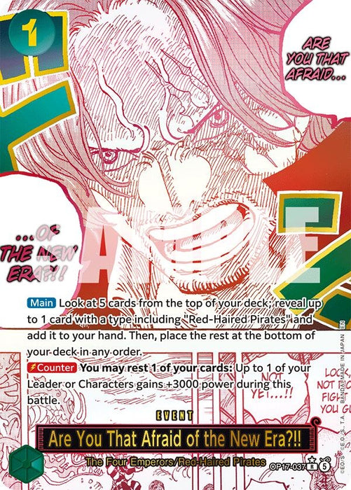 Are You That Afraid of the New Era?! (Alternate Art) (OP17-037) (OP17)