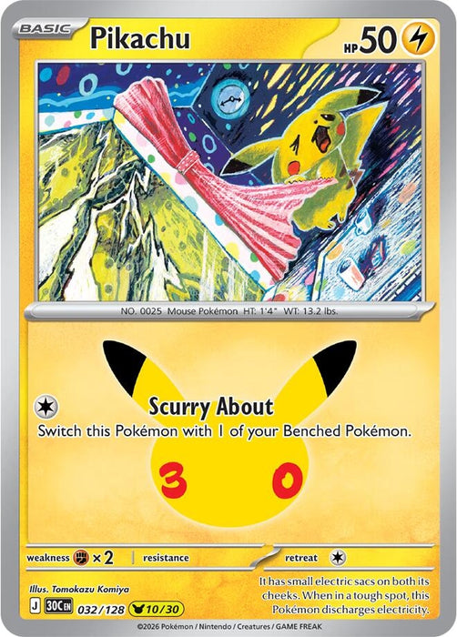 Pikachu (032/128) (30C)