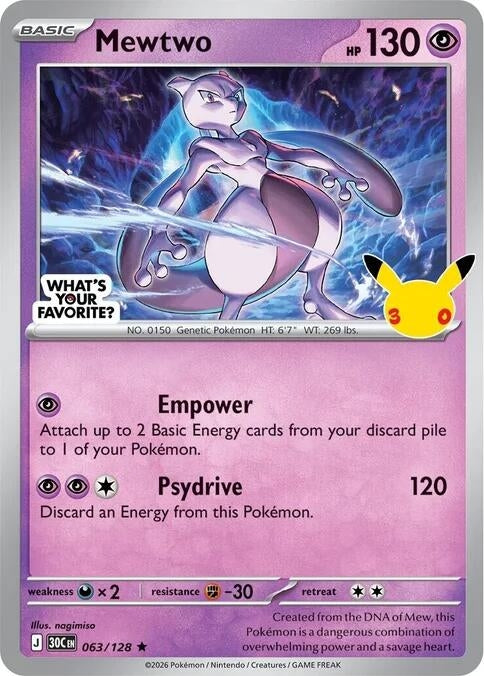 Mewtwo - 063/128 (What's Your Favorite Stamp) (063/128) (MCAP)