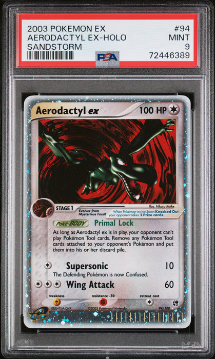 AERODACTYL EX SANDSTORM 2003 POKEMON EX SANDSTORM PSA 9
