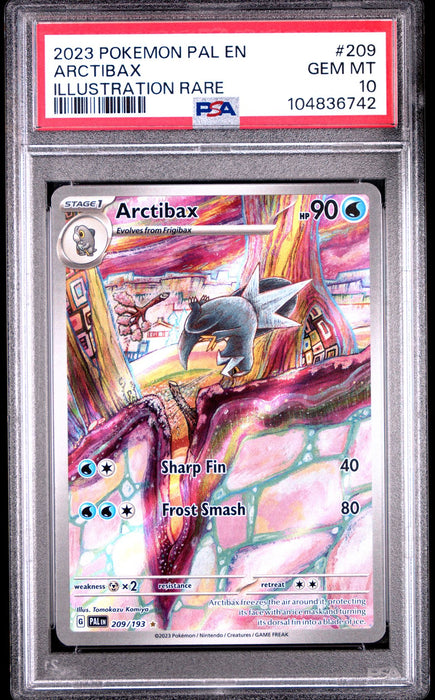 ARCTIBAX ILLUSTRATION RARE 2023 POKEMON PAL EN-PALDEA EVOLVED PSA GEM MT 10