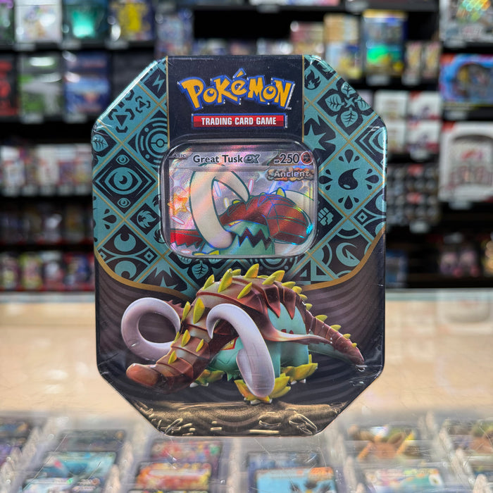 Pokémon TCG: Scarlet & Violet: Paldean Fates - Tin (Great Tusk ex) (International Version)