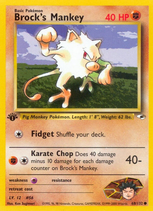 Brock's Mankey (68) (068/132) (G1)