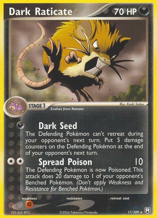Dark Raticate (17/109) (RR)