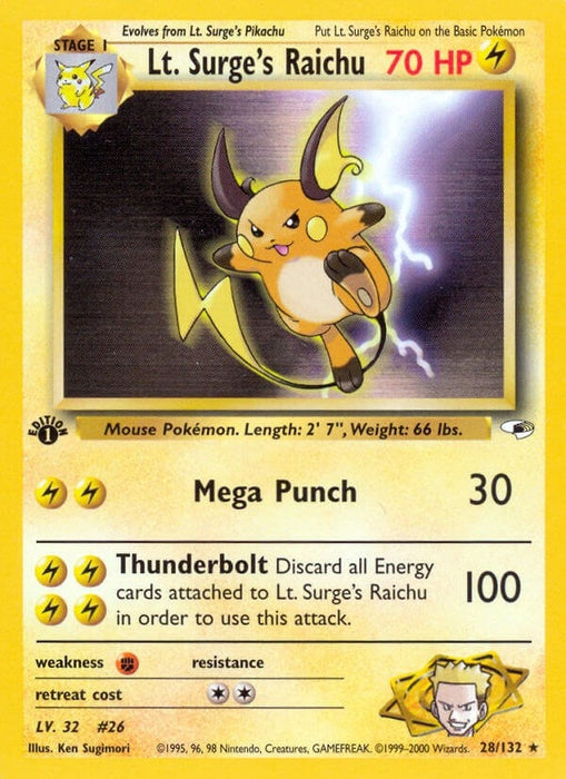 Lt. Surge's Raichu (028/132) (G1)