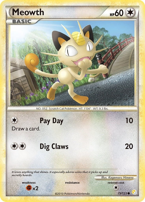 Meowth (75/123) (HS)