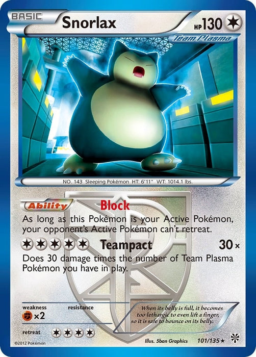 Snorlax (Team Plasma) (101/135) (PLS)