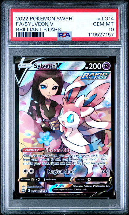 FA/SYLVEON V BRILLIANT STARS 2022 POKEMON SWORD & SHIELD BRILLIANT STARS PSA GEM MT 10