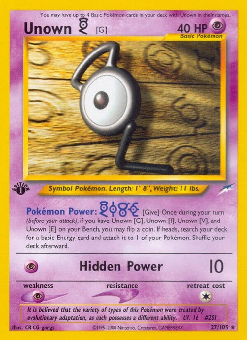 Unown [G] (027/105) (N4)