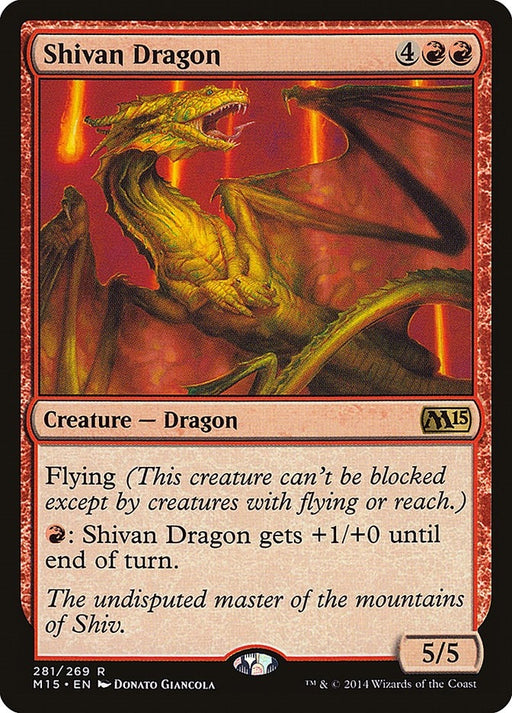 Image for Shivan Dragon (281) (M15) - Magic: The Gathering