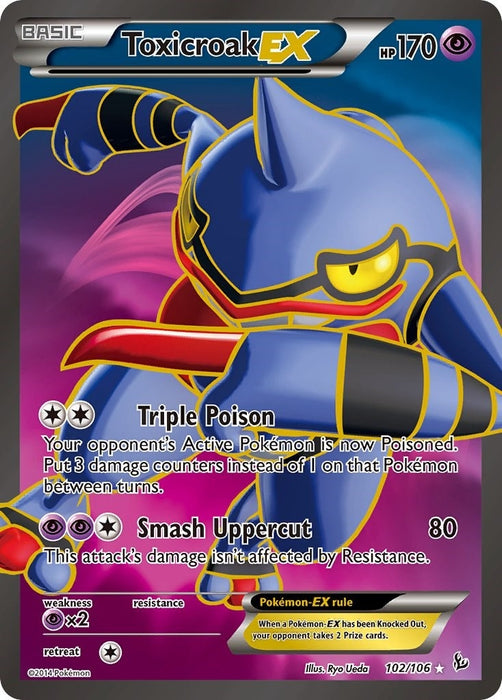 Toxicroak EX (102 Full Art) (102/106) (FLF)