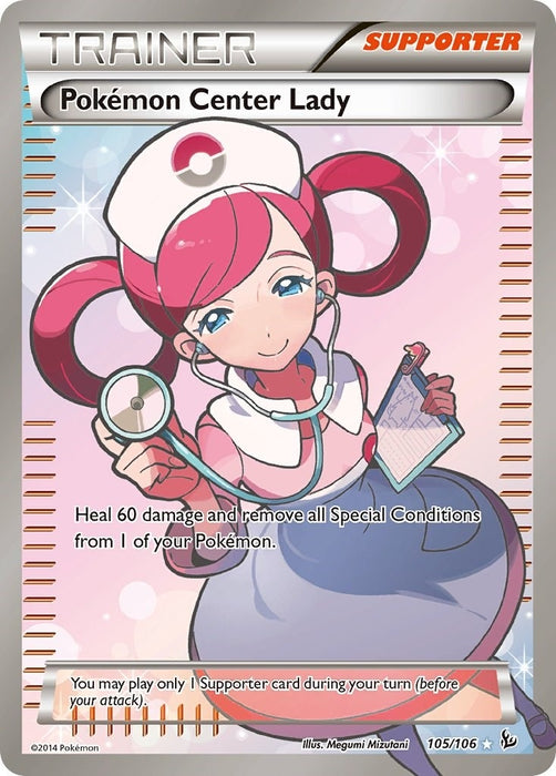 Pokemon Center Lady (105 Full Art) (105/106) (FLF)