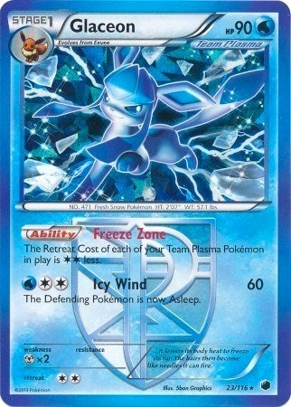 Glaceon - 23/116 (BW Plasma Freeze) (023/116) (PR)