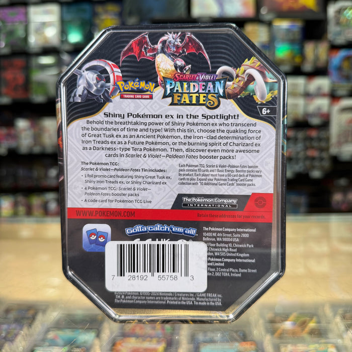 Pokémon TCG: Scarlet & Violet: Paldean Fates - Tin (Iron Treads  ex) (International Version)