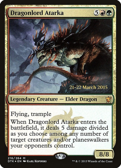 Image for Dragonlord Atarka (216) (PRE) - Magic: The Gathering