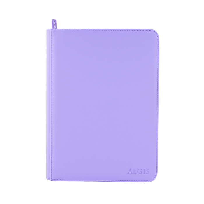Aegis: 9-Pocket Diamond-Zip Binder (Spring Pastel - Lilac Bloom)