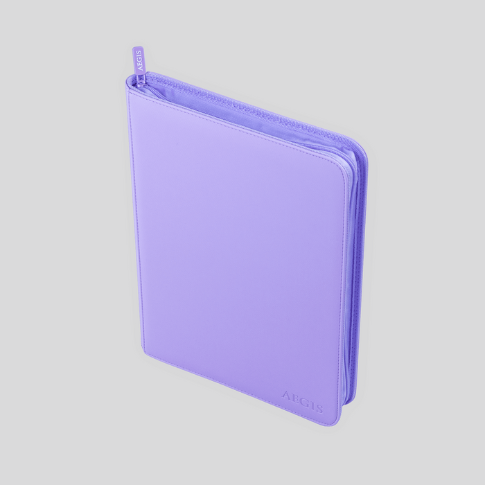 Aegis: 9-Pocket Diamond-Zip Binder (Spring Pastel - Lilac Bloom)