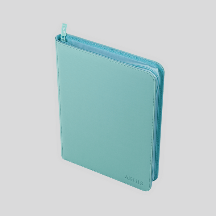 Aegis: 9-Pocket Diamond-Zip Binder (Spring Pastel - Mint Blossom)
