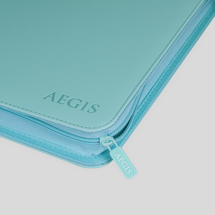 Aegis: 9-Pocket Diamond-Zip Binder (Spring Pastel - Mint Blossom)