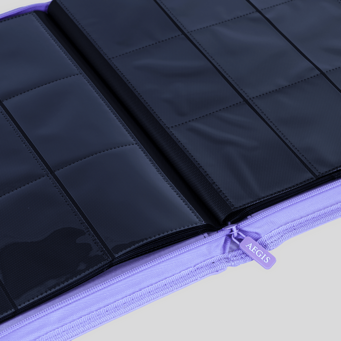 Aegis: 9-Pocket Diamond-Zip Binder (Spring Pastel - Lilac Bloom)