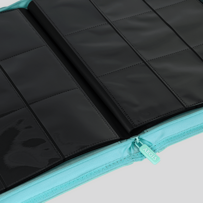 Aegis: 9-Pocket Diamond-Zip Binder (Spring Pastel - Mint Blossom)