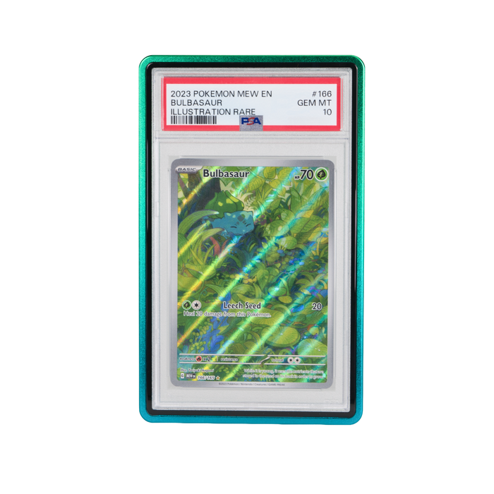 Aegis: Slab Shield - Aluminum Graded Card Holder PSA - Verdant Tide (Gradient Blue-Green)