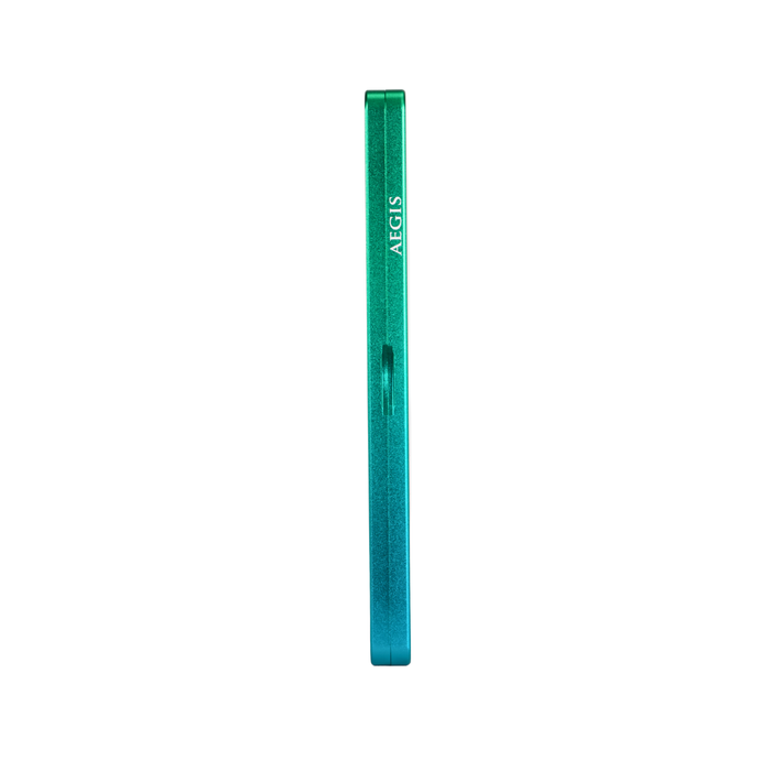 Aegis: Slab Shield - Aluminum Graded Card Holder PSA - Verdant Tide (Gradient Blue-Green)