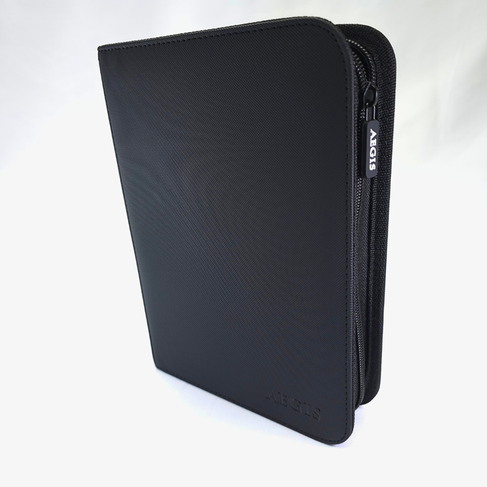 Aegis: 4-Pocket Diamond-Zip Binder (Black)