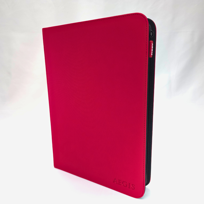 Aegis: 9-Pocket Diamond-Zip Binder (Red)