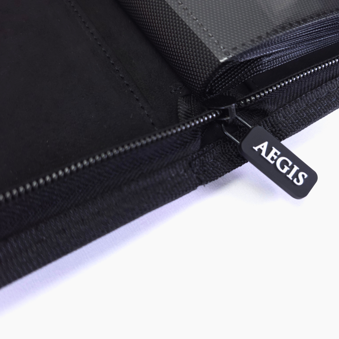 Aegis: 4-Pocket Diamond-Zip Binder (Black)