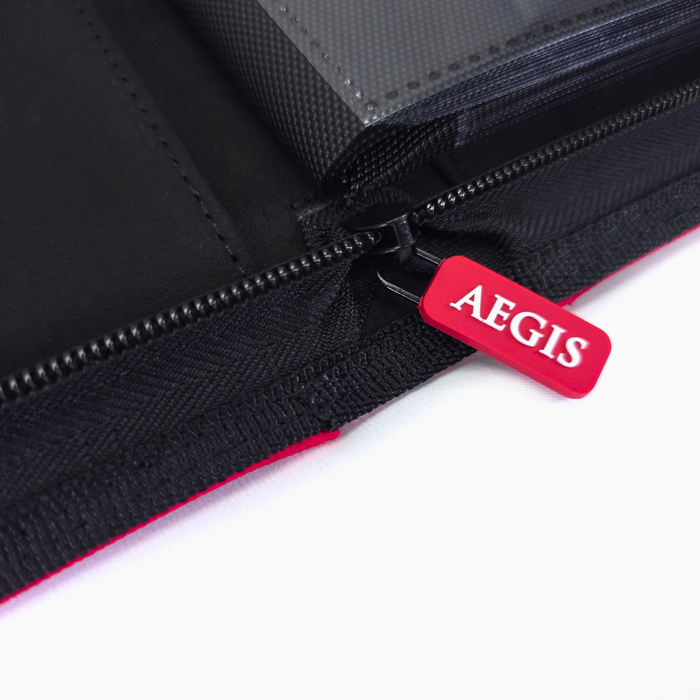 Aegis: 9-Pocket Diamond-Zip Binder (Red)