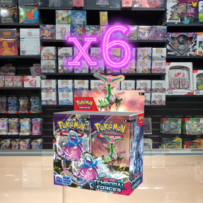 Pokmon TCG: Scarlet & Violet: Temporal Forces - Booster Box Case (6) Smoke and Mirrors Hobby Pokmon TCG: Scarlet & Violet: Temporal Forces - Booster Box Case (6) Smoke and Mirrors Hobby