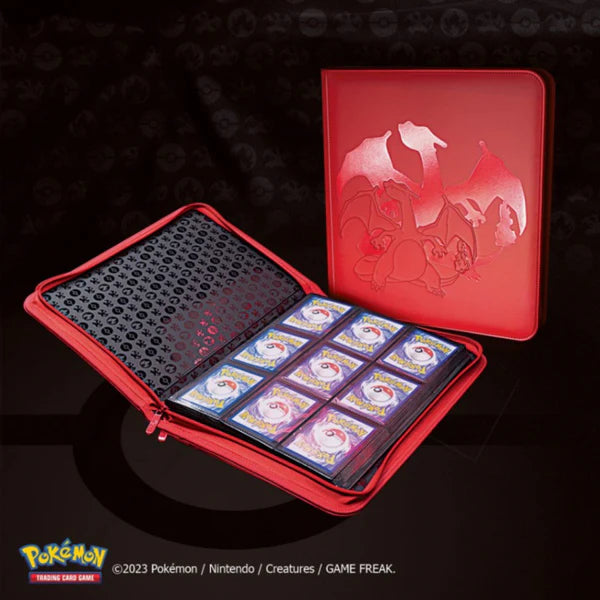 Ultra-PRO: Pokmon Elite Series 9-Pocket Zippered PRO-Binder - Chariza Smoke and Mirrors Hobby Ultra-PRO: Pokmon Elite Series 9-Pocket Zippered PRO-Binder - Chariza Smoke and Mirrors Hobby