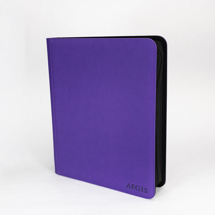 Aegis: 9-Pocket Diamond-Zip Toploader Binder (Purple)